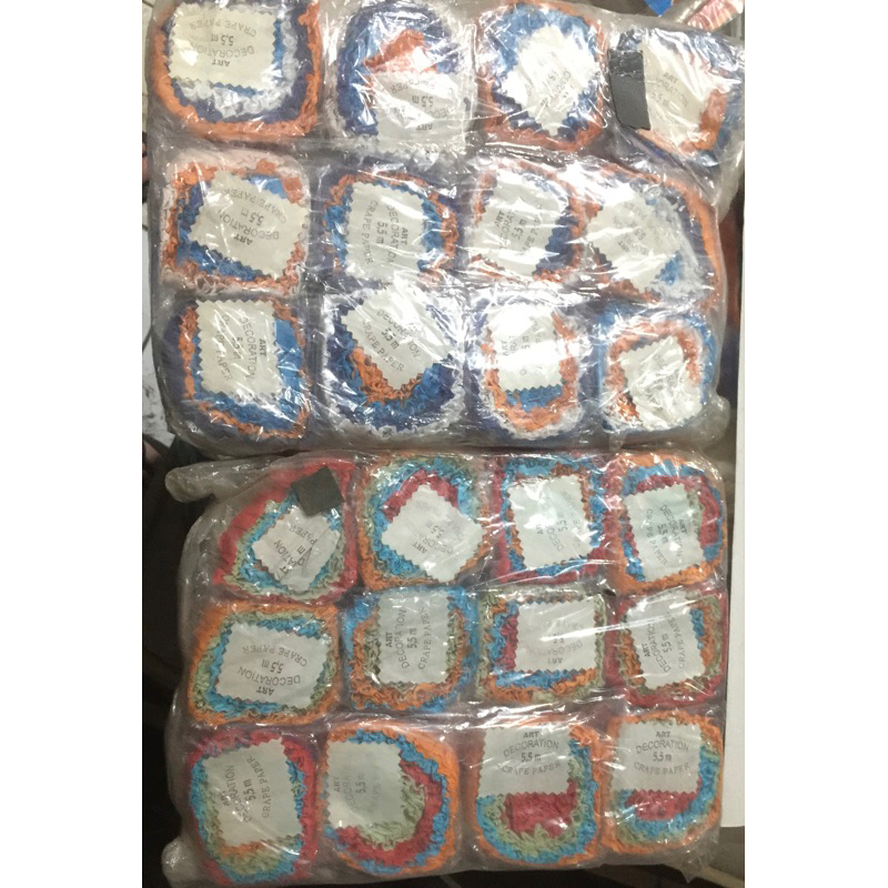 

KERTAS KREP ISI 12 Warna Warni sudah diserut