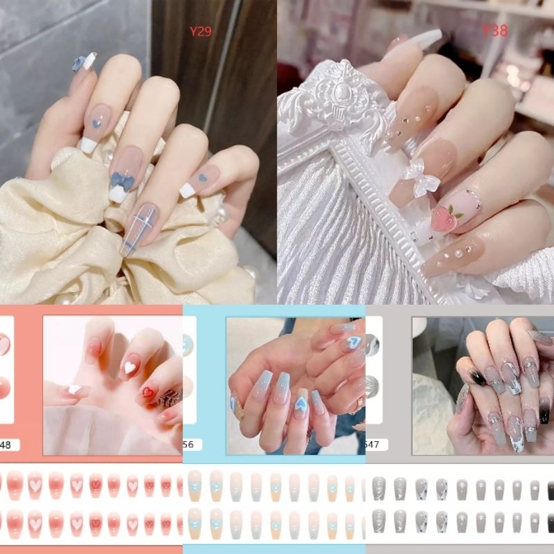 Kuku Palsu Murah 24pcs/FakeNails/Fake Nail/ kuku cantik/Kuku Palsu