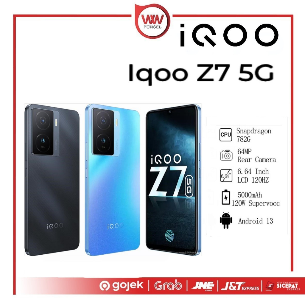 Hp Vivo Iqoo Z7 5G Ram 8GB Internal 128GB Garansi Resmi