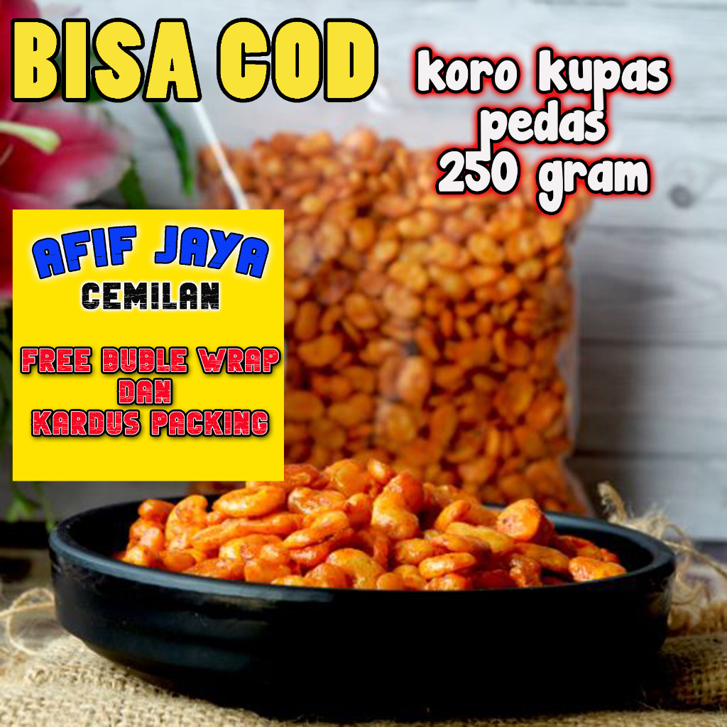 

Kacang koro pedas manis kiloan 250 gram afif jaya cemilan