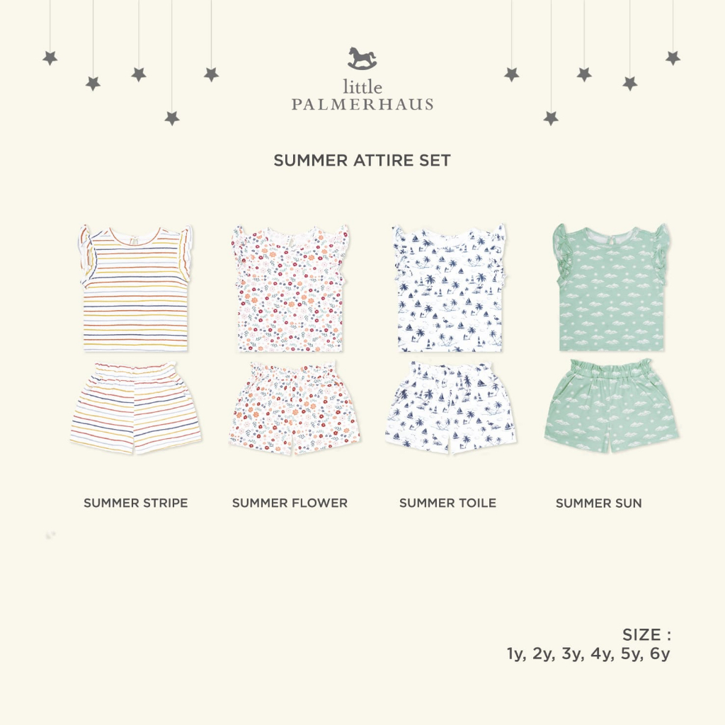 Little Palmerhaus Summer Tee / Attire Set / Kaos Anak / Setelan Anak Perempuan