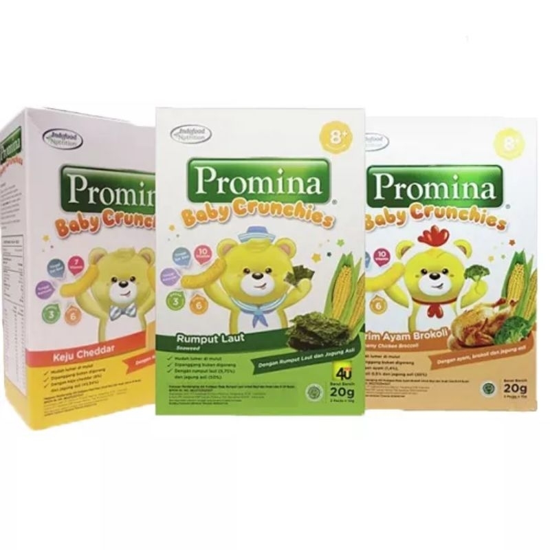 PROMINA BABY CRUNCHIES RASA KEJU CHEDDAR 20g DAN RUMPUT LAUT