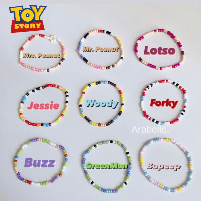 TOY STORY Beads Bracelets Design Collection / Gelang Manik Karakter