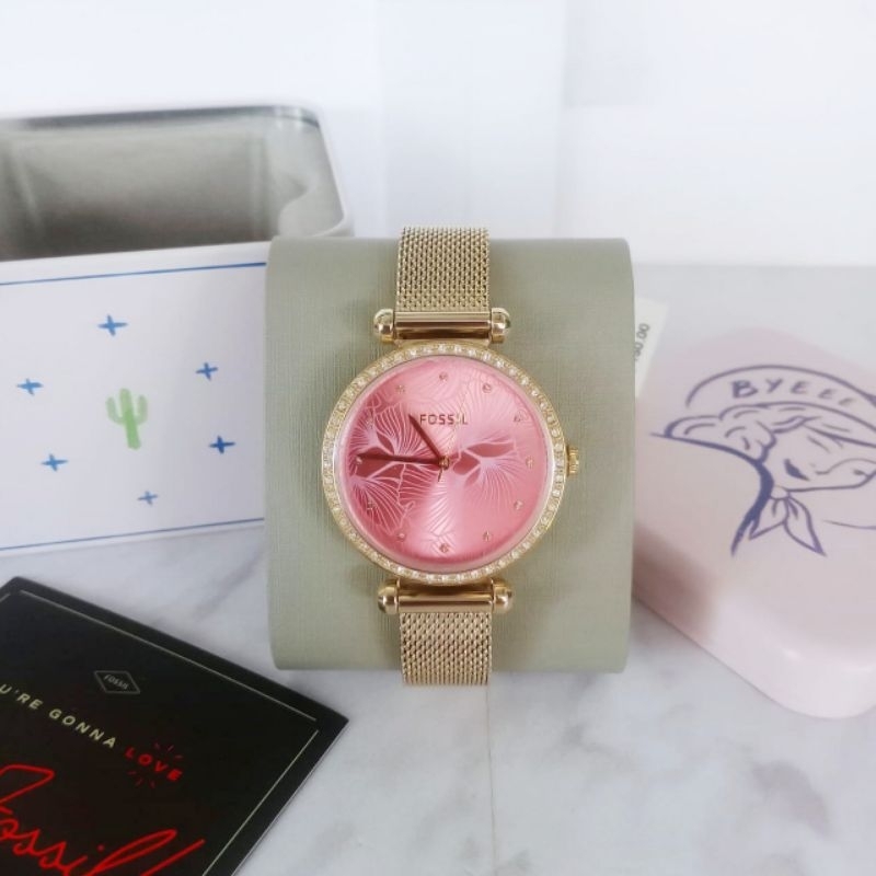 Jam Tangan Wanita Fossil Tillie Gold Tone Bq 3777
