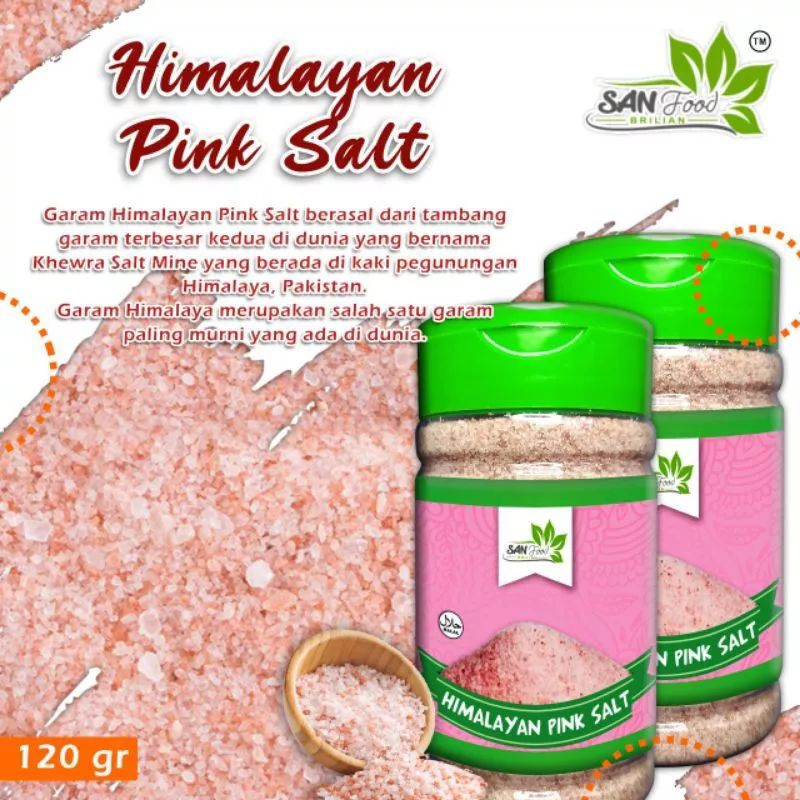

SANFOOD BRILIAN - HIMALAYAN SALT - PINK SALT - 120gr