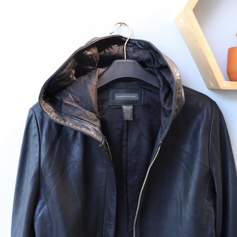 Banana Republic Jaket kulit Hoodie unisex  pl bekas preloved second