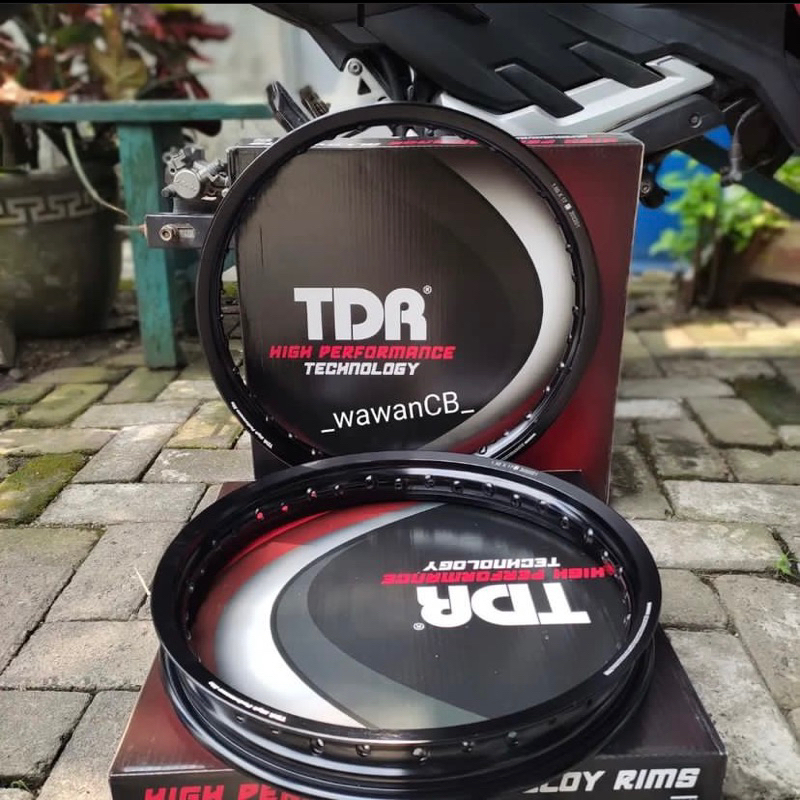 velg TDR hitam gilap glossy 140 160 ring 17 cocok buat  Rx king jupiter mx GL MEGAPRO TIGER
