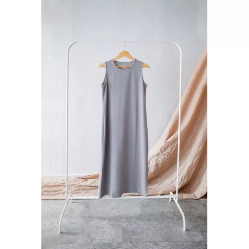 inner dress brand majafashionhouse panjang 132cm loose dress dark navy