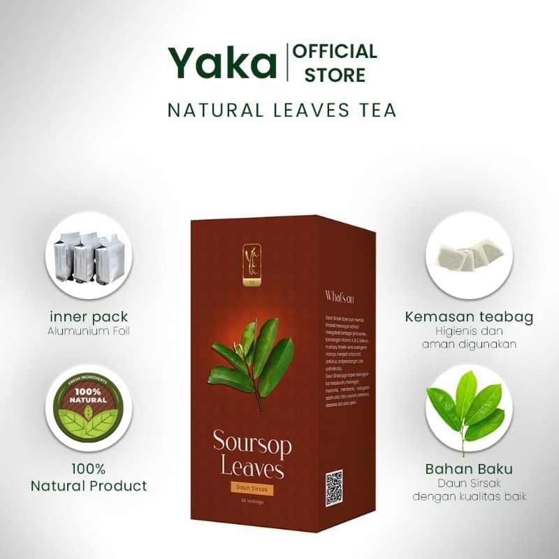 

Teh Daun Sirsak Yaka Herbal isi 30 teabag