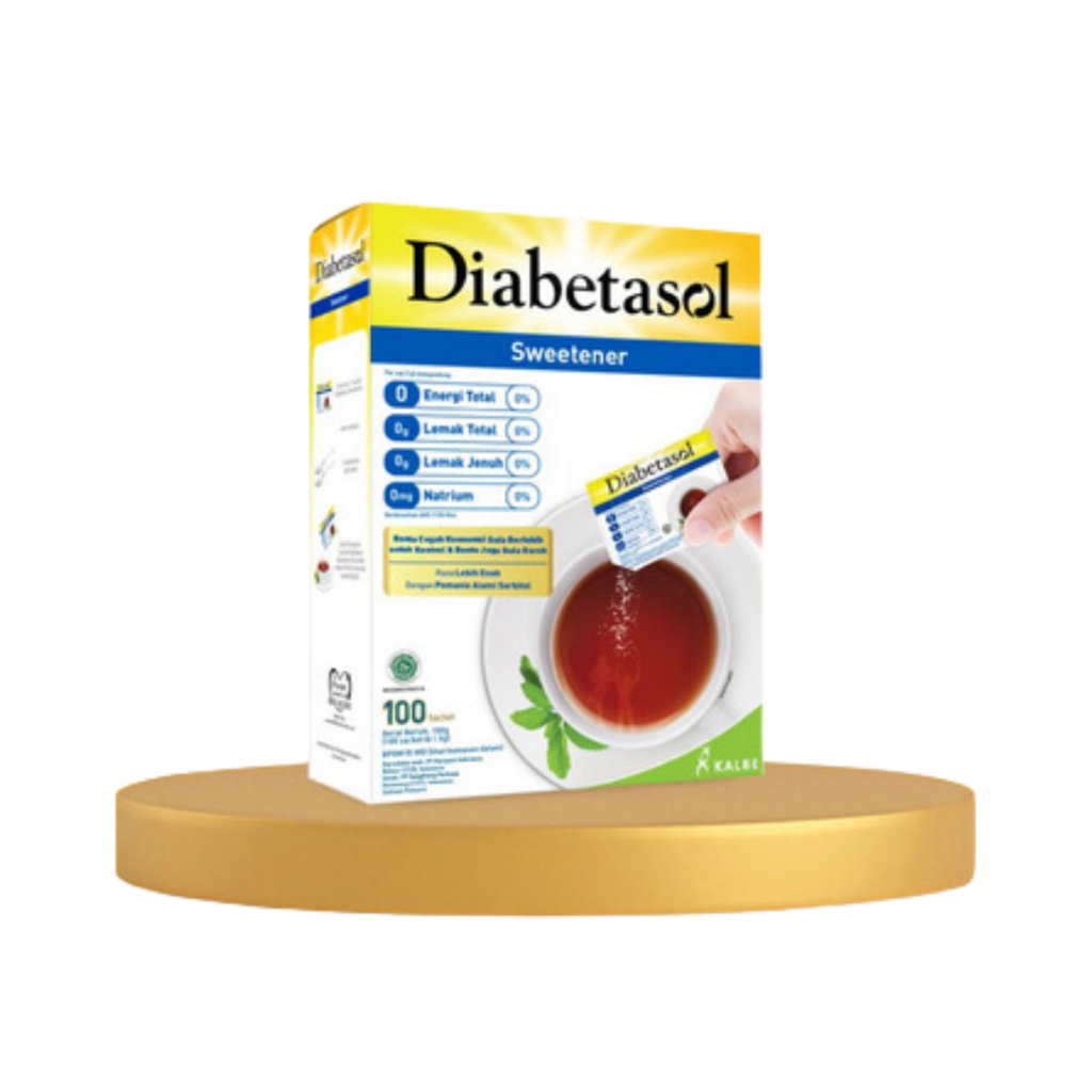 

DIABETASOL SWEETENER NO CALORIES 100'S × 1.5 G PEMANIS ALAMI TANPA KALORI