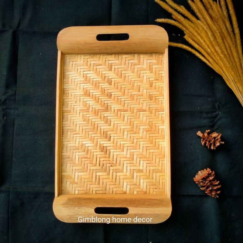 BAKI BAMBU | NAMPAN BAMBU KOMBINASI ANYAMAN