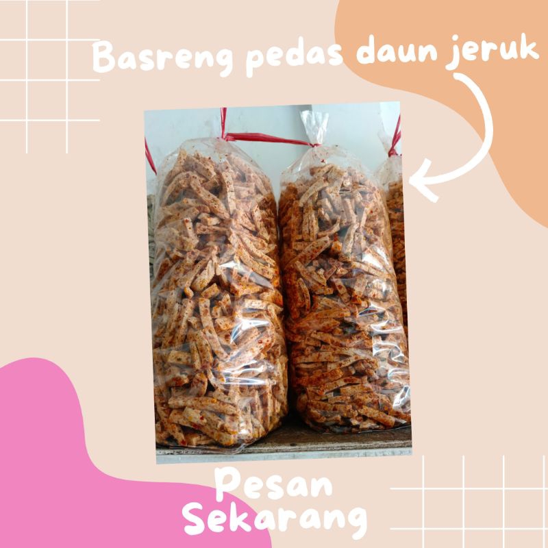 

basreng pedas cikruh daun jeruk basreng stik 1 kg