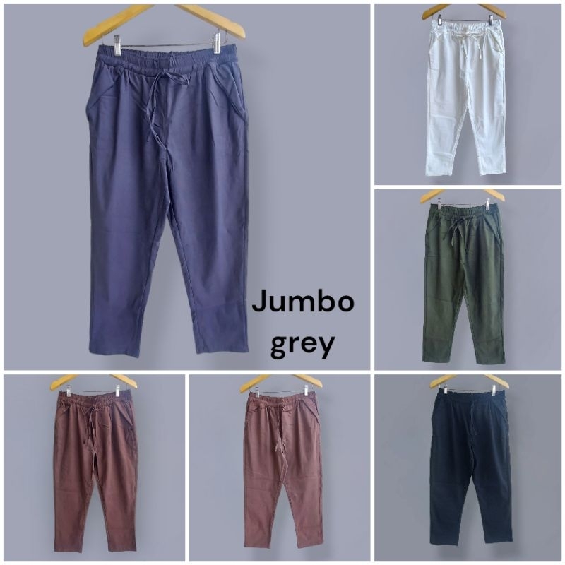 Celana Panjang Wanita Polos Standar Dan Jumbo Katun Street/BAGGY PANT