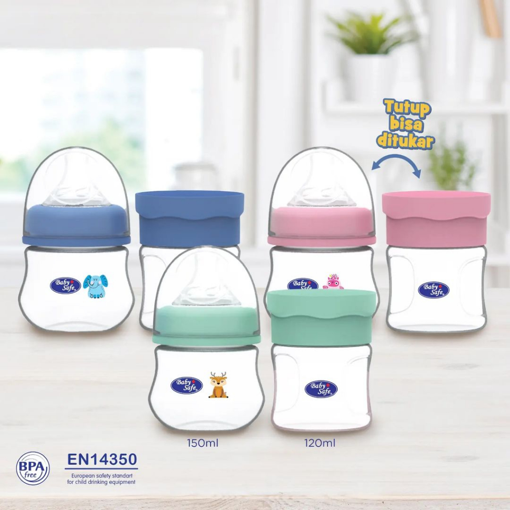 Baby Safe Botol Wide Neck + Container susu WNC02 / WNS03