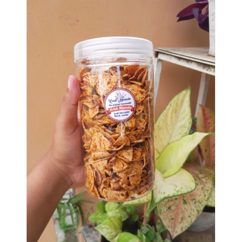 

BASRENG KRIPIK kriukmamake baso goreng kripik super pedas jeruk toples 1000ml