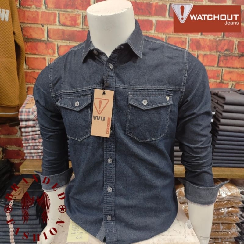 WATCHOUT JEANS RM KEMEJA LENGAN PANJANG JS302890034 DK. DENIM