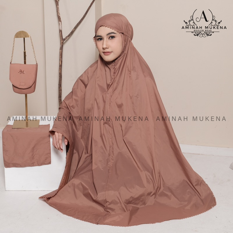 (FREE SAJADAH) Mukena Mini Parasut Premium Korea 2in1 Daily Lasercut Travelling Nara