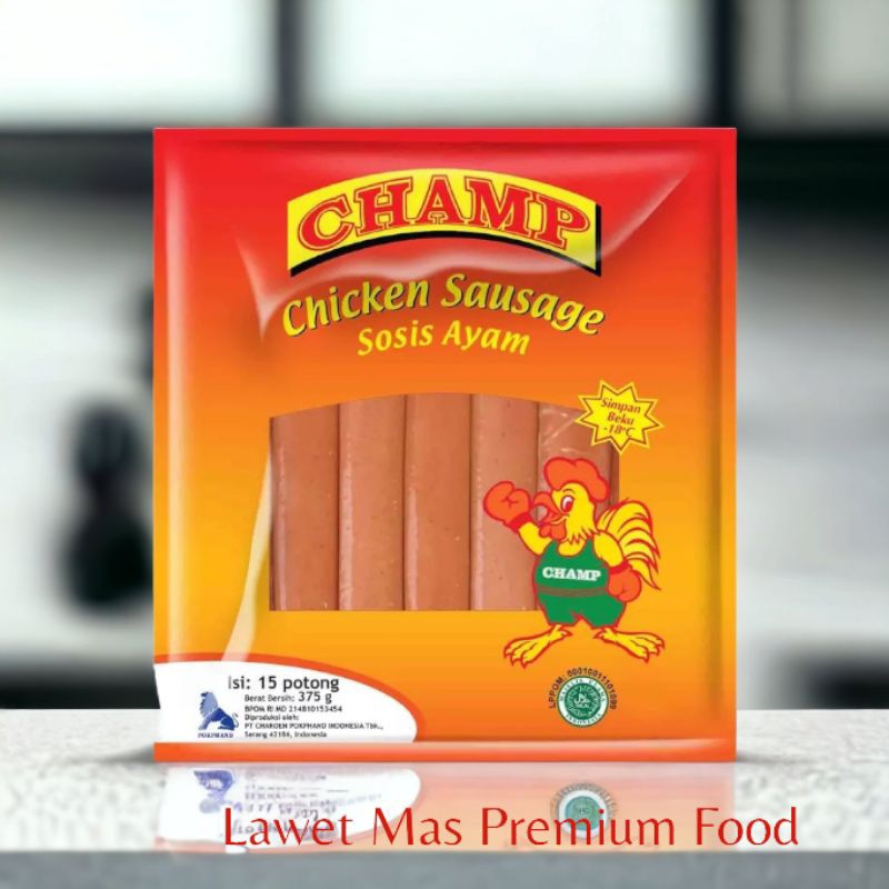 

Champ Chicken Sausage Sosis Ayam Champ 375gr 15Pcs