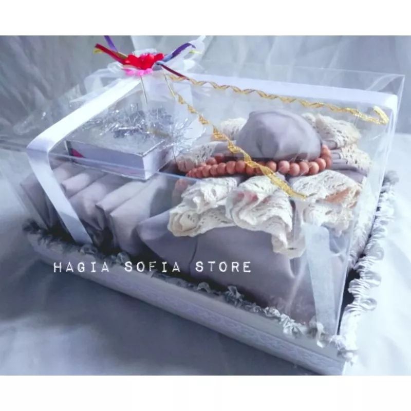 Najafaras - Hampers Mukena Katun Renda Premium Free Box Mika Seserahan Pernikahan Mahar Nikah