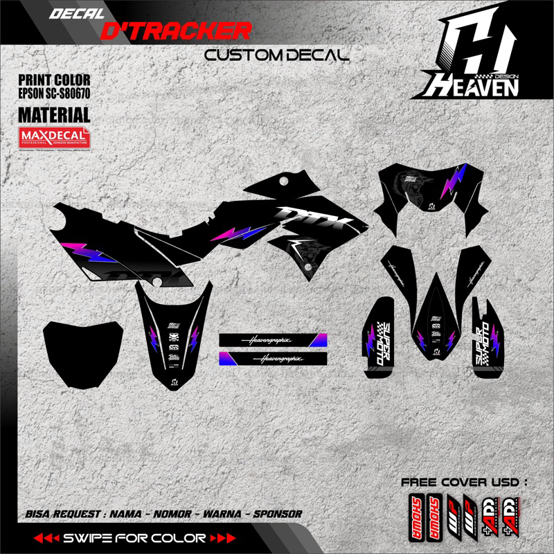 Decal DTRACKER Full body Superglosy - Decal kawasaki Dtracker Supermoto
