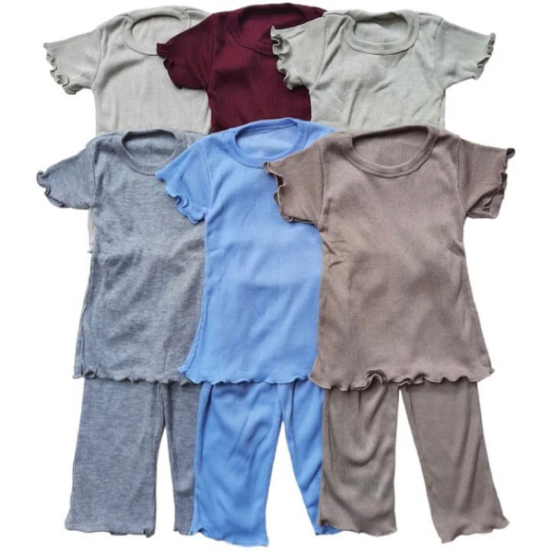 Setelan knit anak murah /  setelan anak knit perempuan / setelan anak knit waffle / setelan knit ana