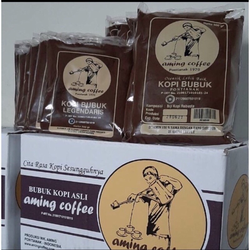 

Kopi AMING AMING COFFEE 500grm asli khuntien KOPI ROBUSTA PONTIANAK asli