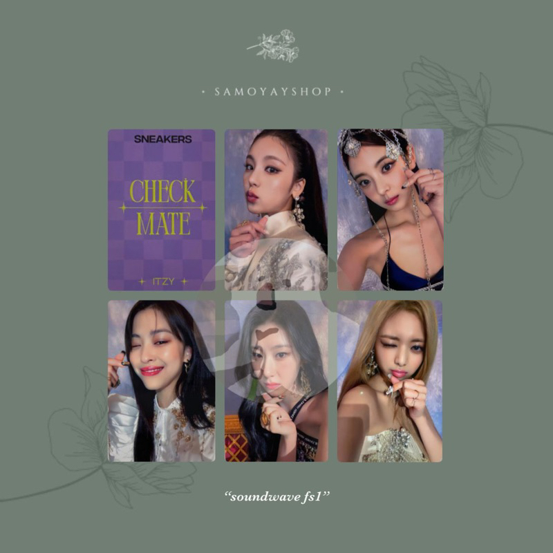 Photocard Itzy Sneakers Checkmate Pre-Order Benefit Pob Soundwave Fansign 1