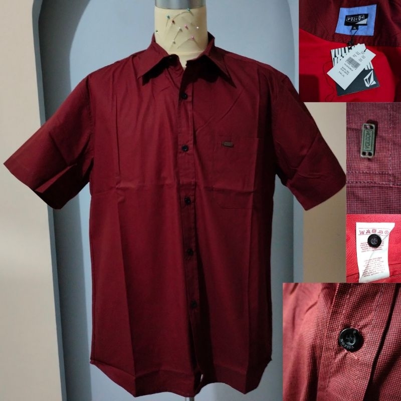 Kemeja QUIKSILVER Premium Kemeja Pria jumbo xxl kemeja cowok kemeja panjang & pendek kemeja murah ke