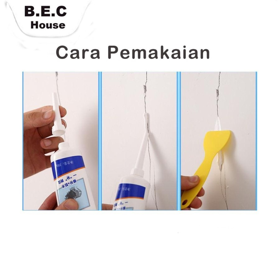 Dempul Tembok Retak Rusak Pecah - Cream Krim Pasta Anti Air Gypsum top - YS Shop