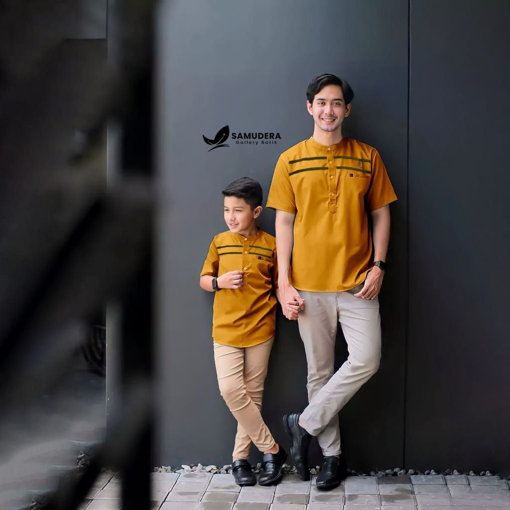 Koko couple bapak dan anak lengan pendek terbaru usia 2-12 tahun