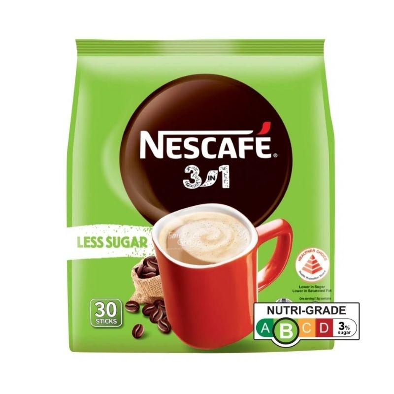 Nescafe Original 3 in 1 Instant Coffee Less Sugar