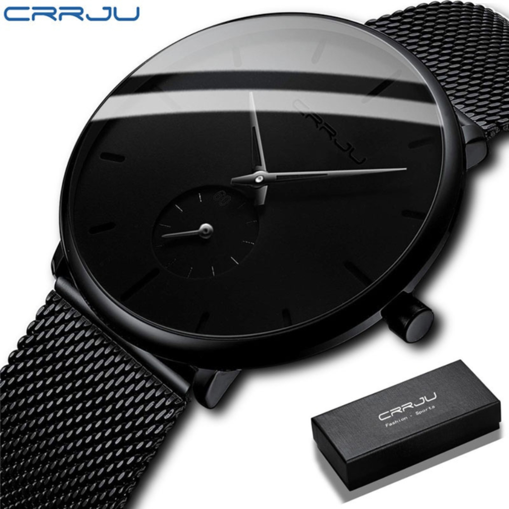 Jam Tangan pria CRRJU Jam Tangan cowok olahraga Jam anti air fashion kasual Jam tangan penjualan pan