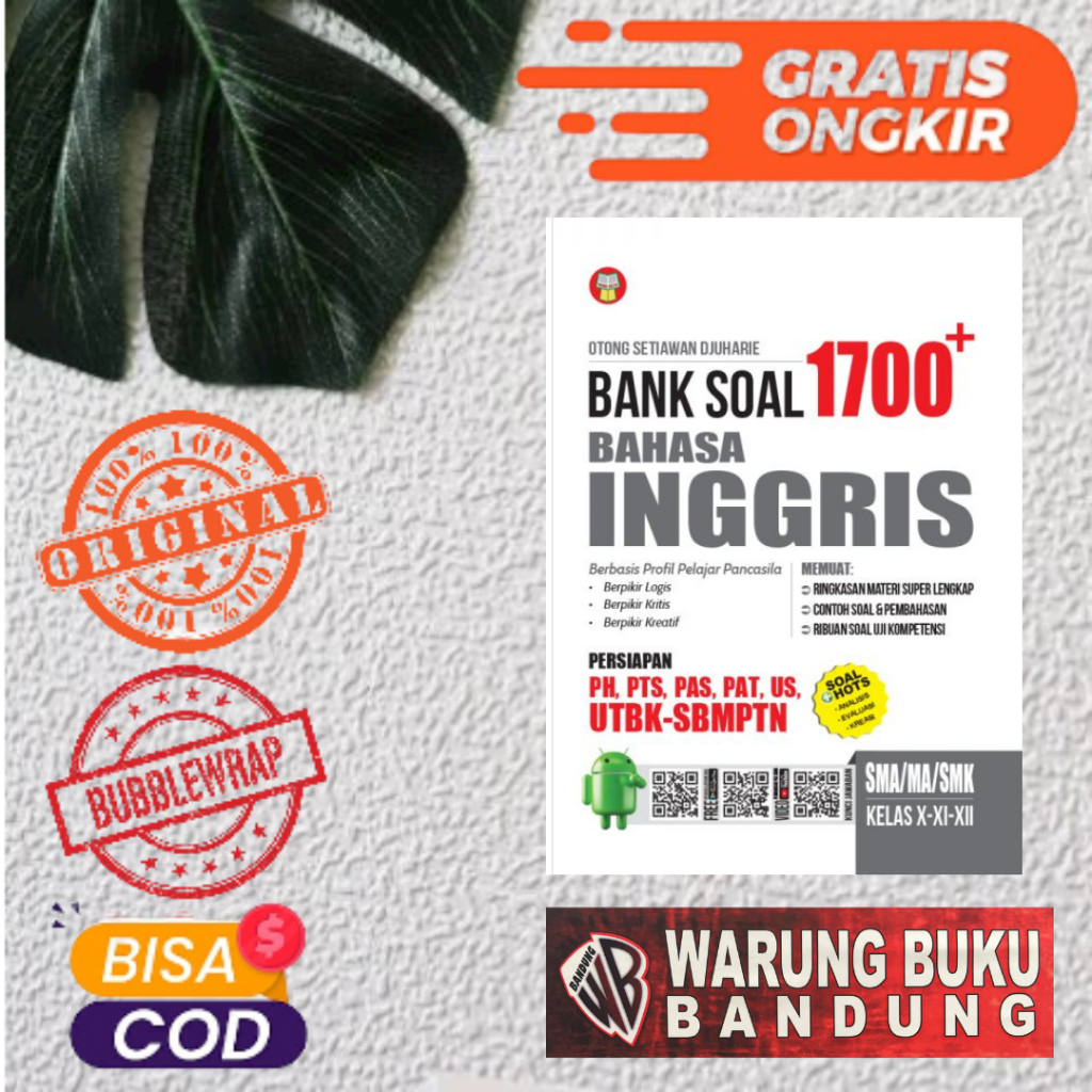 BUKU BANK SOAL 1700 PLUS BAHASA INGGRIS SMA/MA/SMK KELAS 10 11 12