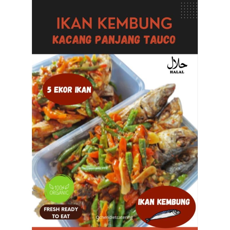 IKAN KEMBUNG KACANG PANJANG TAUCO ( IKAN 5 EKOR/PORSI BESAR)