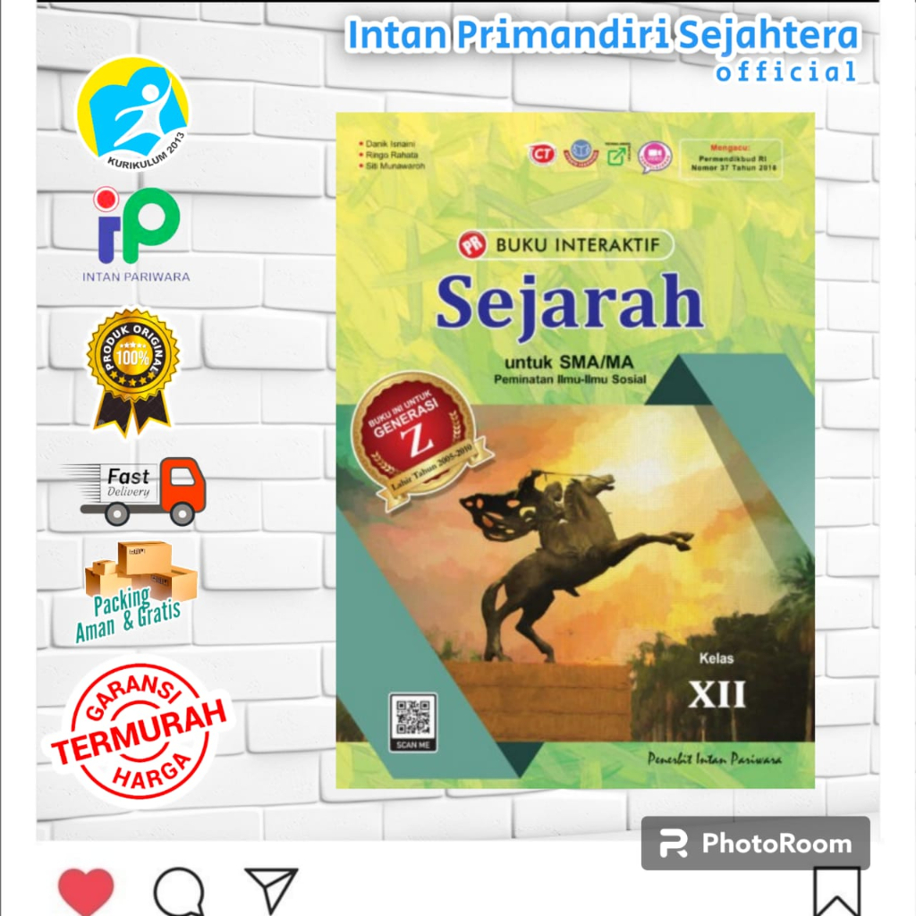 PROMO  BUKU PR INTERAKTIF  SMA/MA : SEJARAH PEMINATAN KELAS 12 SEMSTR 1 & 2 terbaru 2023/2024 INTAN 