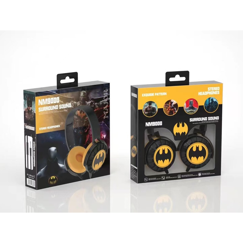 [ SERI NM  ] HEADPHONE HEADSET KARAKTER  SUPER HERO  + MIC