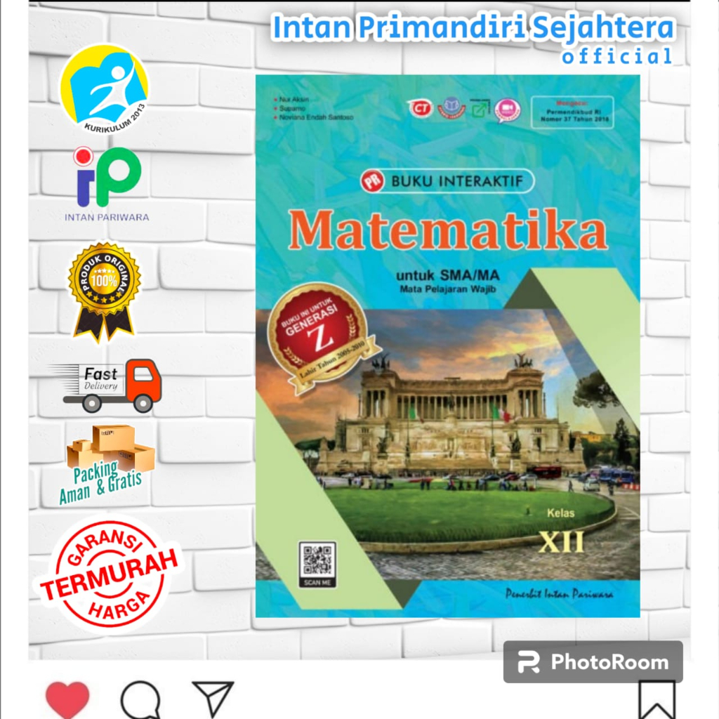 PROMO  BUKU PR INTERAKTIF SMA/MA : MATEMATIKA WAJIB KELAS 12 SEMESTR 1 & 2 terbaru 2023/2024 INTAN P