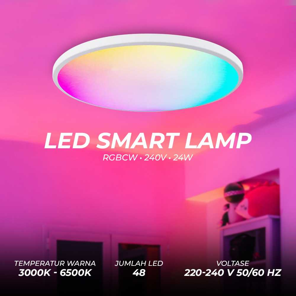 Moesdal Lampu Plafon Minimalis LED Smart Lamp RGBCW 240V 24W - XDD051