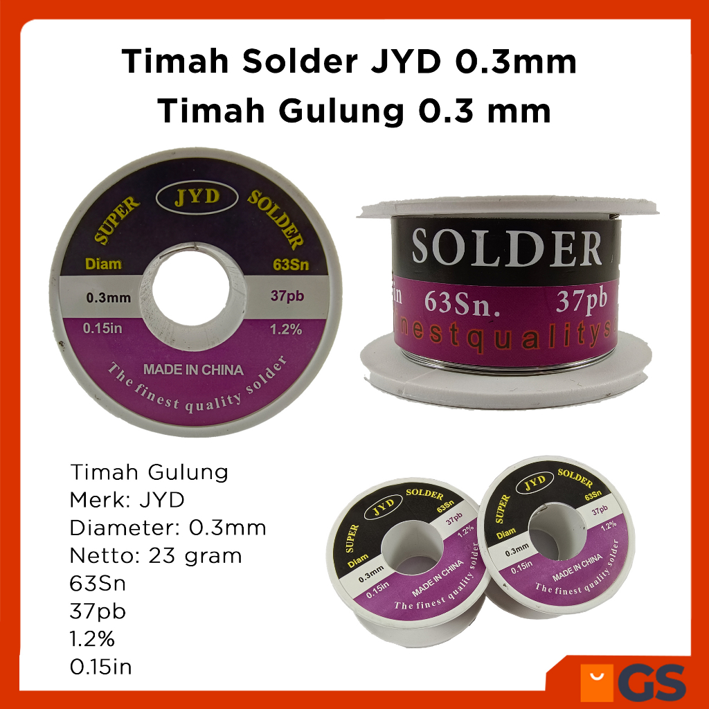 Timah Solder JYD 0.3mm Timah Gulung 0.3 mm