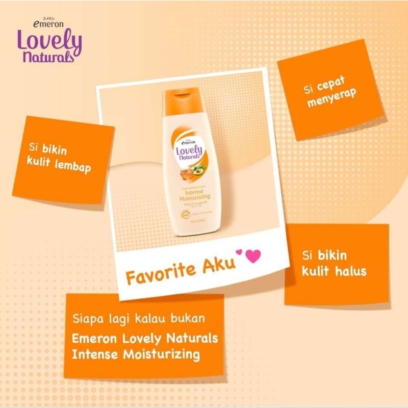 EMERON LOVELY NATURAL BODY LOTION 400ML(JUMBO BESAR)