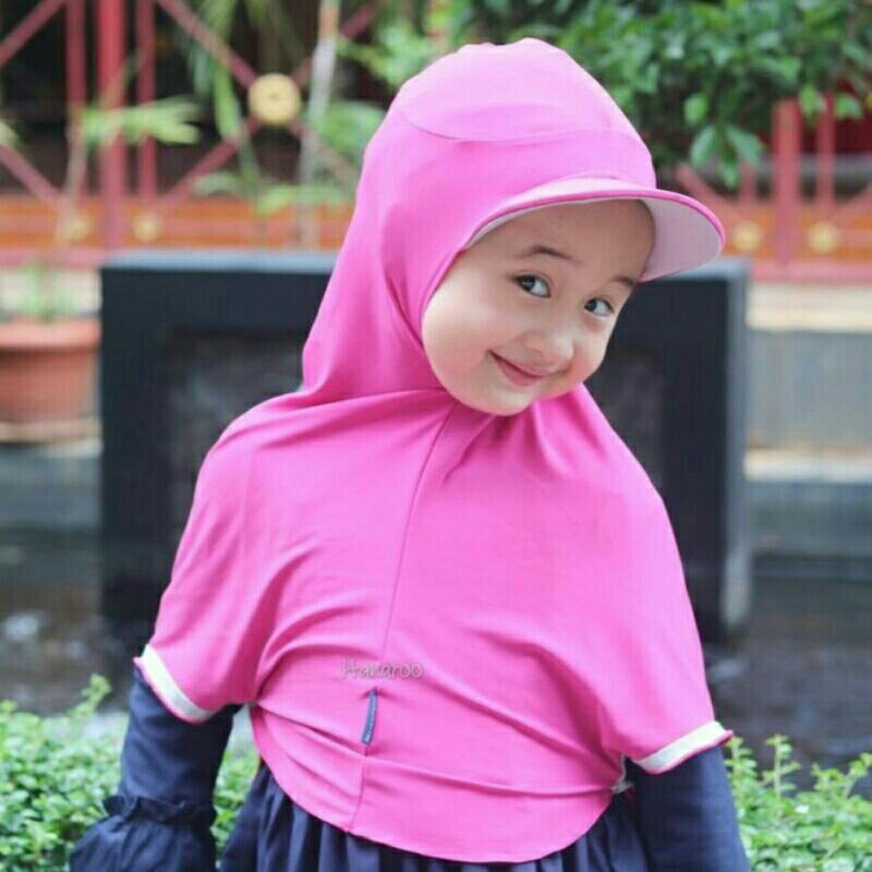 Hijab Anak wafa Jilbab balita outdoor topi usia 2 - 7 tahun hanaroo kerudung
