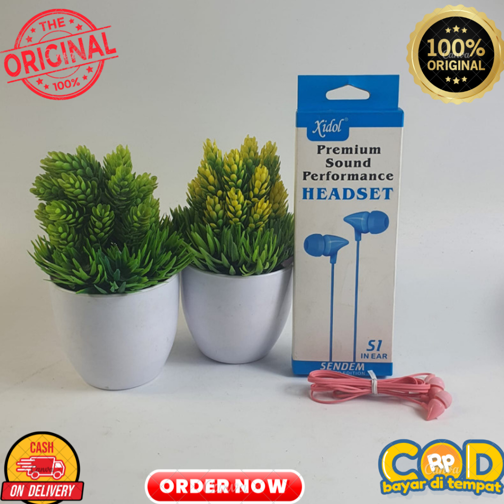 HEADSEAT HEADSET HETSET EARPHONE XIDOL S1 IN EAR FULLBASS STEREO