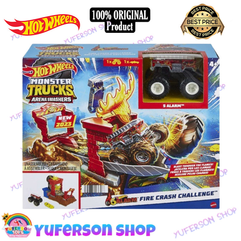 Hotwheels Monster Trucks Arena 5 Alarm Fire Crash Challenge HNB87