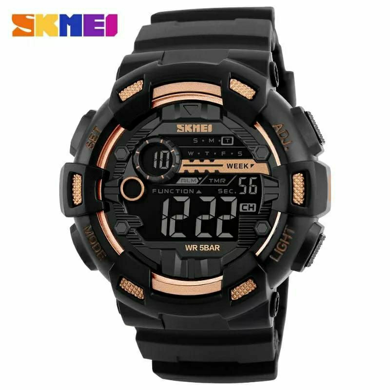 Jam Tangan Skmei 1243 Original Digital Time Water Resistance Kasual Terlaris