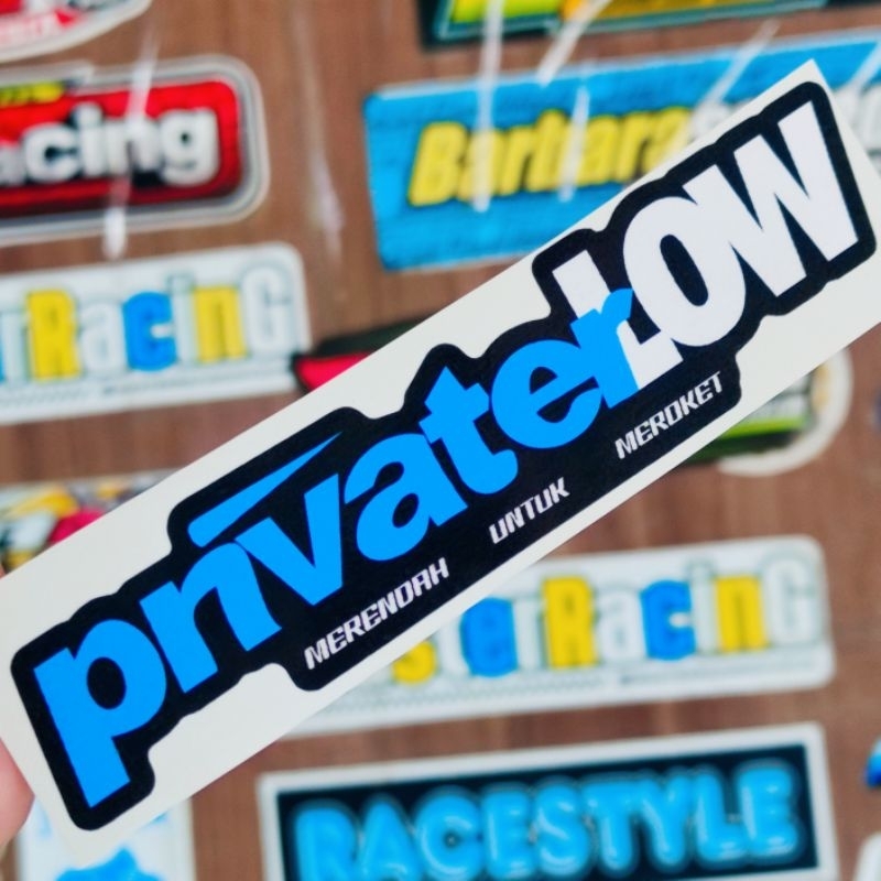 stiker privater low glossy