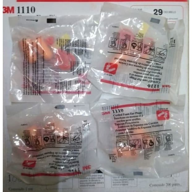 EARPLUG 3M 1110 PELINDUNG TELINGA Ear Plug 3M Penutup Telinga Ear Plug 3M 1110