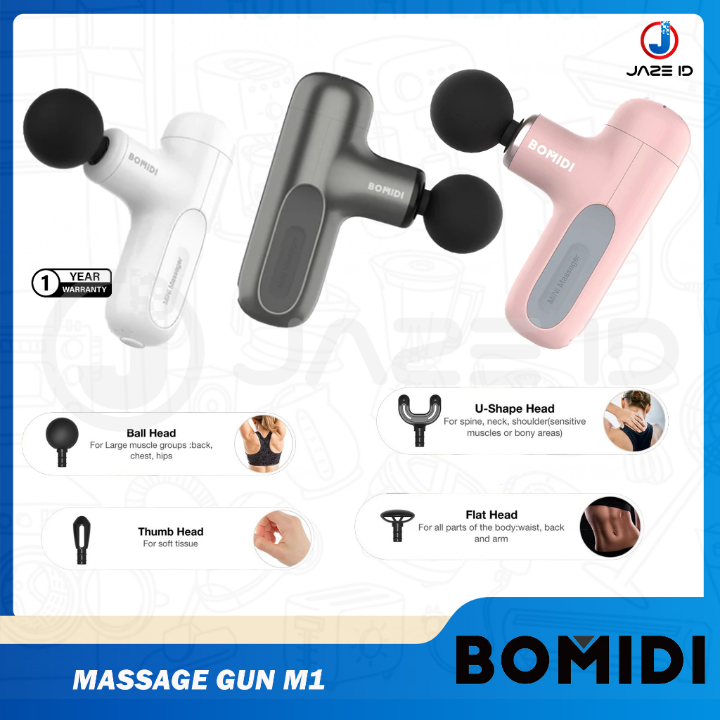 BOMIDI Portable Mini Portable Massage Gun M1 Alat Pijat Elektrik