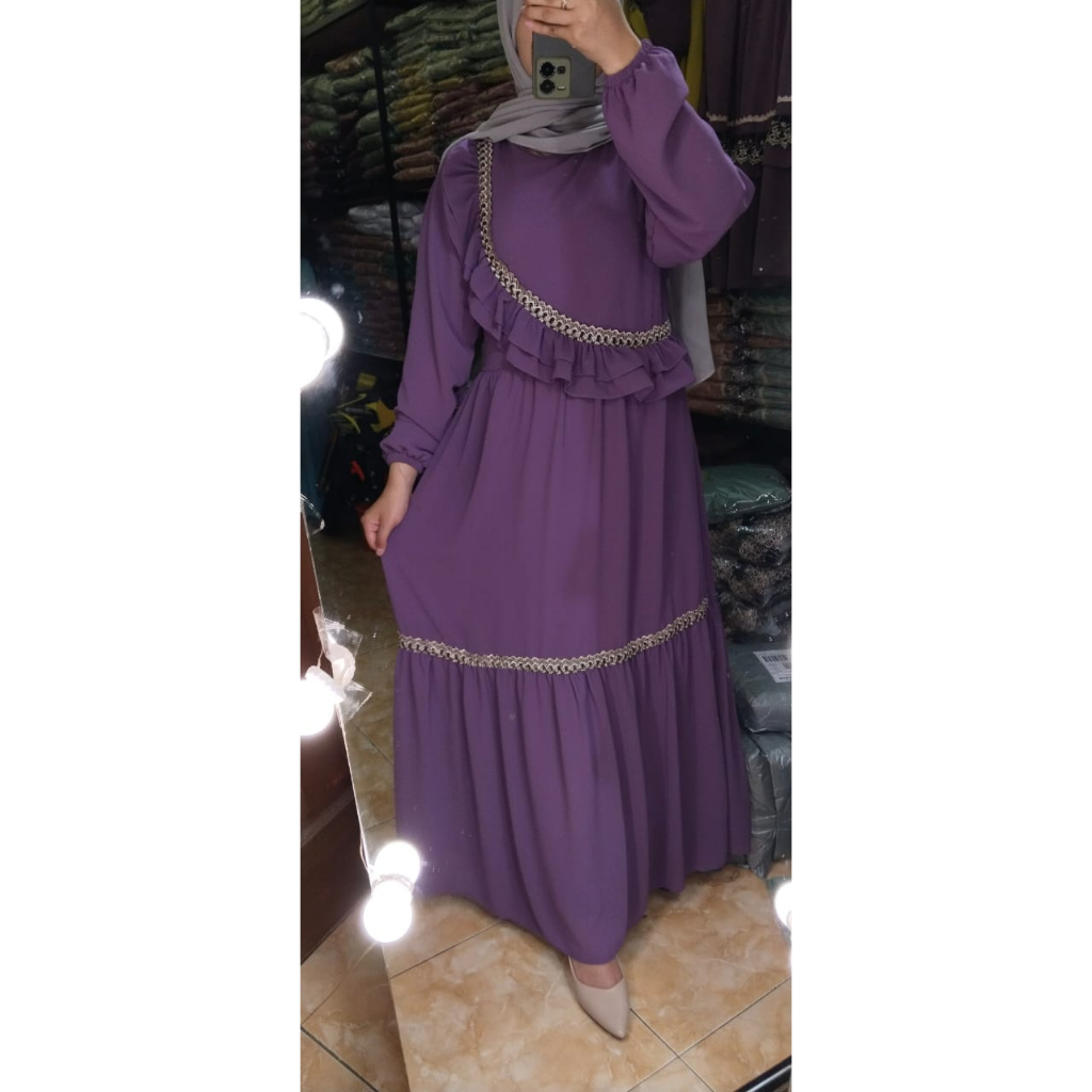 terbaru dress model SD (serong dada) tanpa hijab untuk dewasa