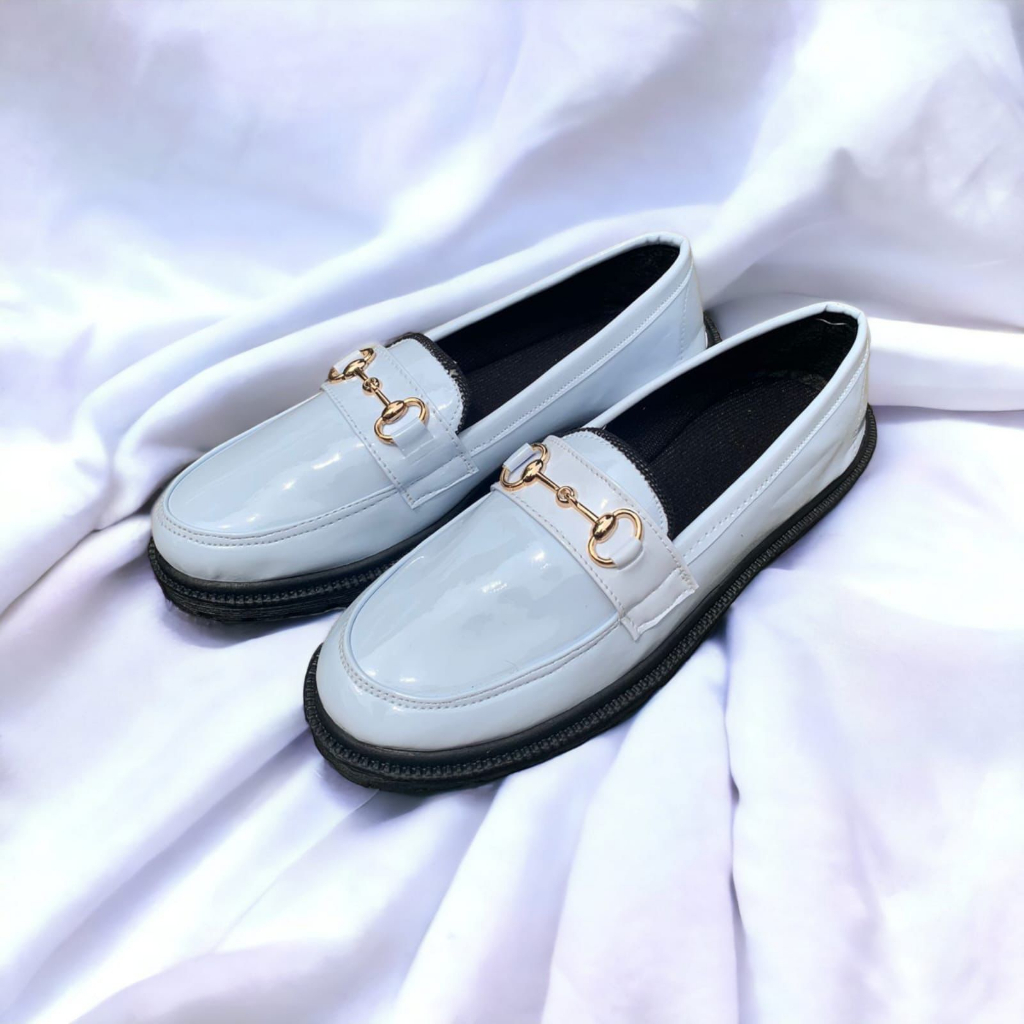 Sepatu Wanita Terbaru Slip On Docmart Sepatu Loaferss Pita Sambung