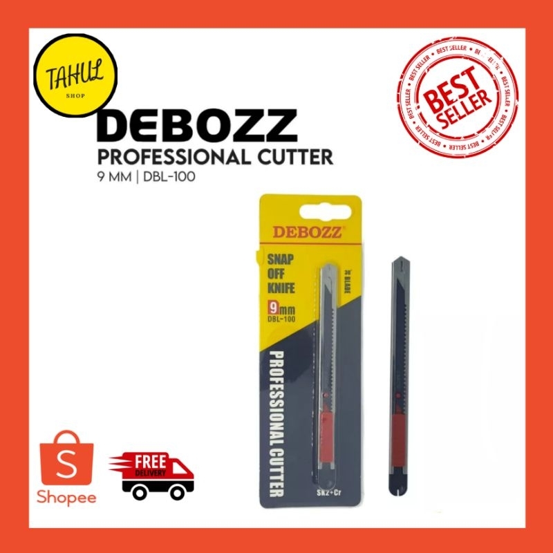 

CUTTER DBL-100 DEBOZZ DENGAN MATA PISAU HITAM UJUNG LANCIP DENGAN 45 DERAJATBADAN PISAU STAINLESS / CUTTER UKIR